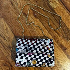 Nicole Miller crossword puzzle vintage 90s silk purse